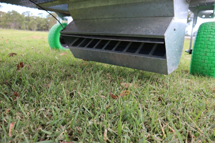Automatic feeder cover open on Chicken Caravan 30